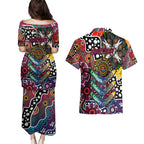 Personalised Demons AFL Celebrating 50 Years of Naidoc Couples Matching Puletasi and Hawaiian Shirt NAIDOC Week 2025 Aboriginal