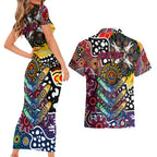 Personalised Demons AFL Celebrating 50 Years of Naidoc Couples Matching Short Sleeve Bodycon Dress and Hawaiian Shirt NAIDOC Week 2025 Aboriginal