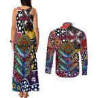 Personalised Demons AFL Celebrating 50 Years of Naidoc Couples Matching Tank Maxi Dress and Long Sleeve Button Shirt NAIDOC Week 2025 Aboriginal
