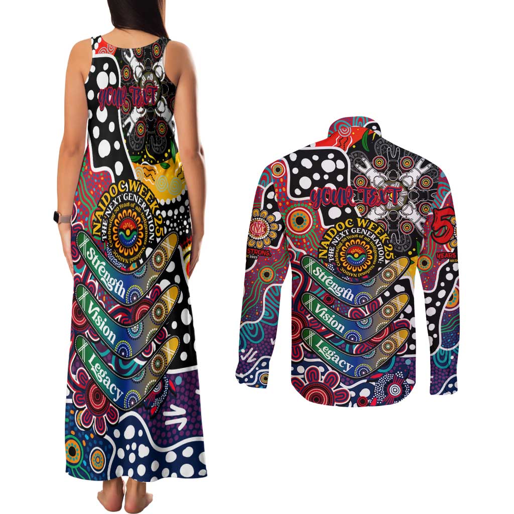 Personalised Demons AFL Celebrating 50 Years of Naidoc Couples Matching Tank Maxi Dress and Long Sleeve Button Shirt NAIDOC Week 2025 Aboriginal