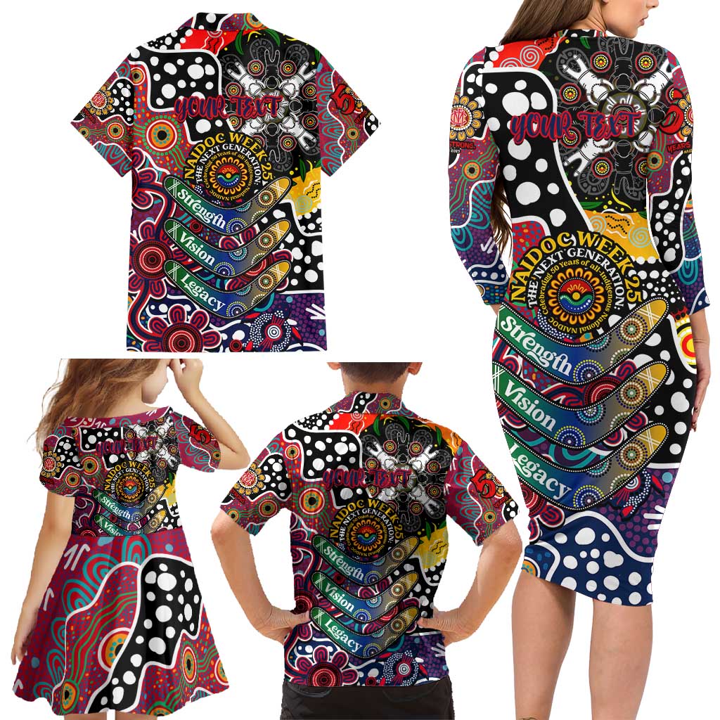Personalised Demons AFL Celebrating 50 Years of Naidoc Family Matching Long Sleeve Bodycon Dress and Hawaiian Shirt NAIDOC Week 2025 Aboriginal