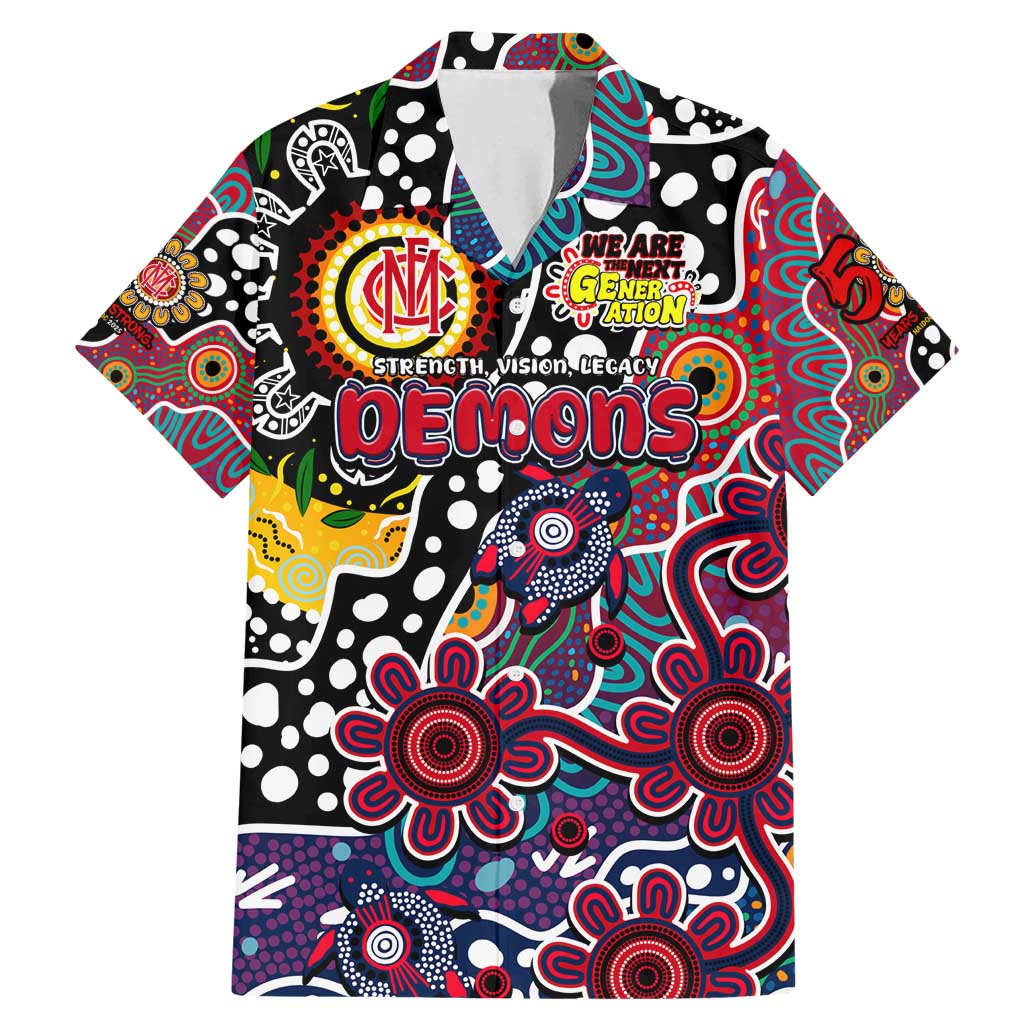 Personalised Demons AFL Celebrating 50 Years of Naidoc Family Matching Mermaid Dress and Hawaiian Shirt NAIDOC Week 2025 Aboriginal