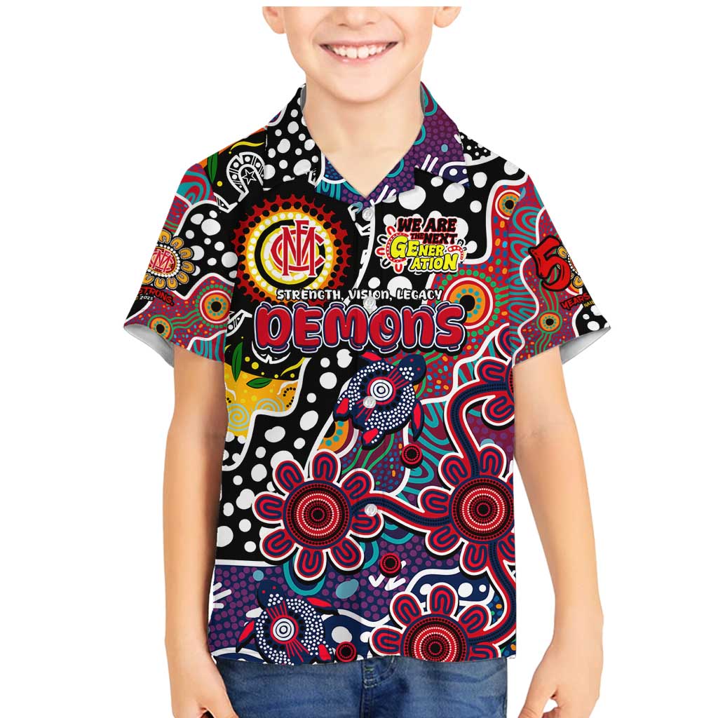Personalised Demons AFL Celebrating 50 Years of Naidoc Family Matching Mermaid Dress and Hawaiian Shirt NAIDOC Week 2025 Aboriginal