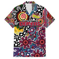 Personalised Demons AFL Celebrating 50 Years of Naidoc Family Matching Off Shoulder Maxi Dress and Hawaiian Shirt NAIDOC Week 2025 Aboriginal