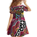 Personalised Demons AFL Celebrating 50 Years of Naidoc Family Matching Off Shoulder Short Dress and Hawaiian Shirt NAIDOC Week 2025 Aboriginal