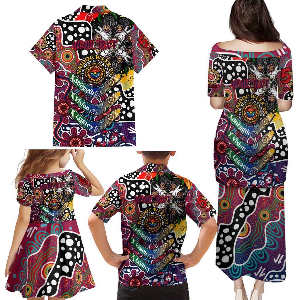 Personalised Demons AFL Celebrating 50 Years of Naidoc Family Matching Puletasi and Hawaiian Shirt NAIDOC Week 2025 Aboriginal