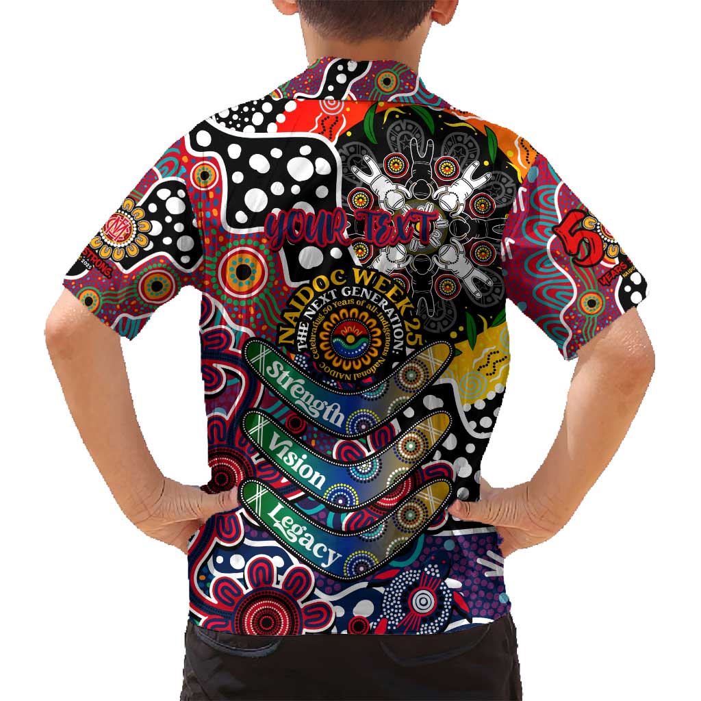 Personalised Demons AFL Celebrating 50 Years of Naidoc Family Matching Summer Maxi Dress and Hawaiian Shirt NAIDOC Week 2025 Aboriginal