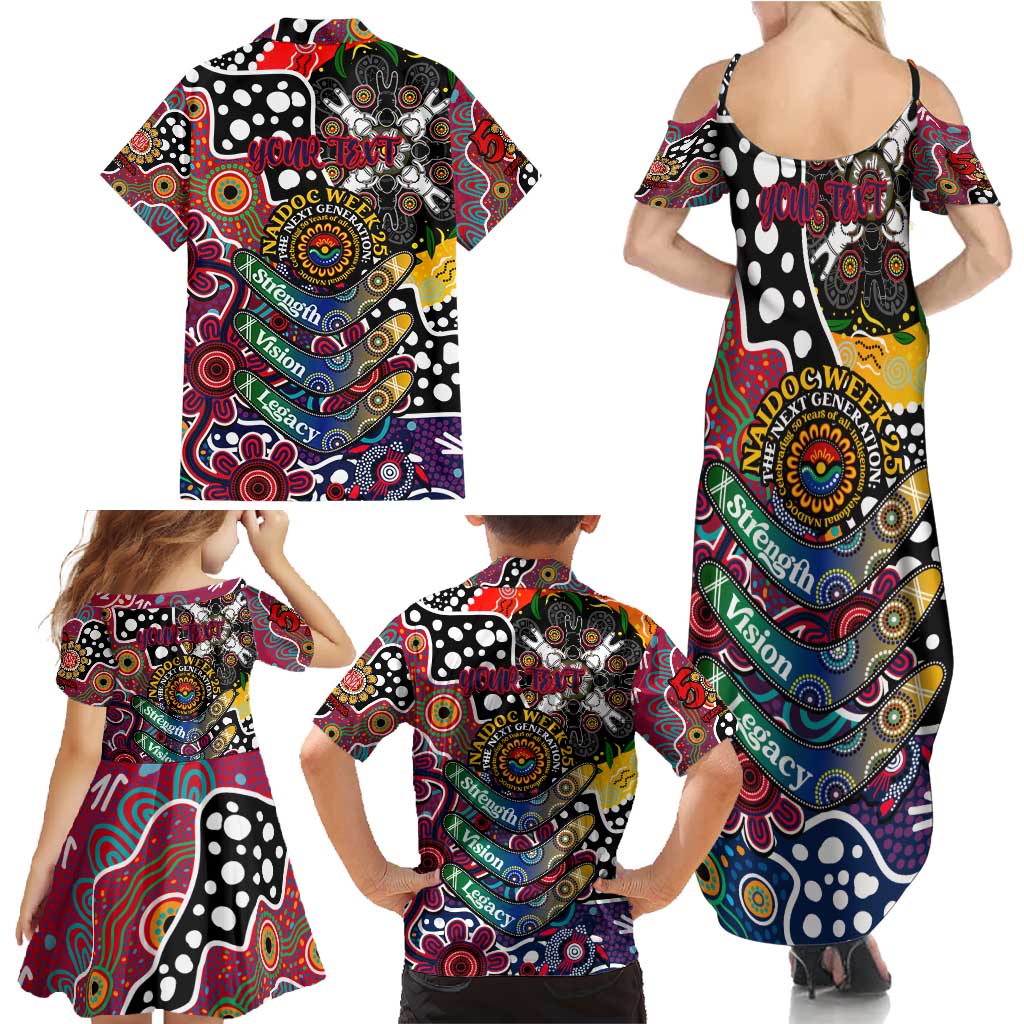 Personalised Demons AFL Celebrating 50 Years of Naidoc Family Matching Summer Maxi Dress and Hawaiian Shirt NAIDOC Week 2025 Aboriginal
