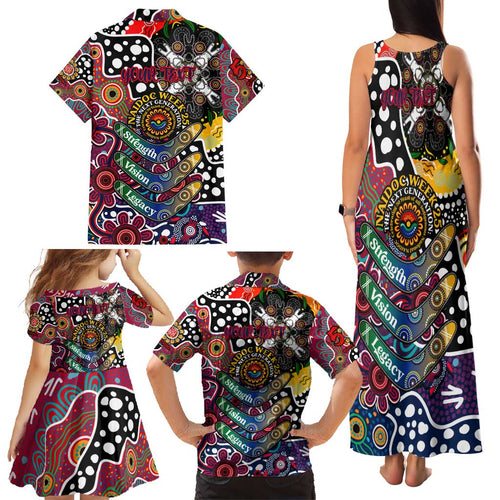 Personalised Demons AFL Celebrating 50 Years of Naidoc Family Matching Tank Maxi Dress and Hawaiian Shirt NAIDOC Week 2025 Aboriginal