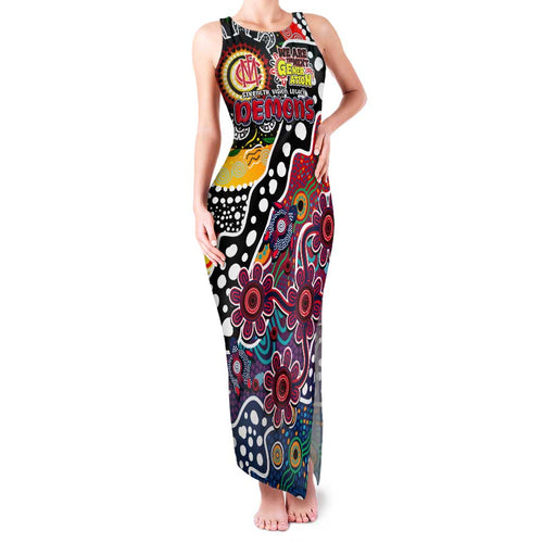 Personalised Demons AFL Celebrating 50 Years of Naidoc Family Matching Tank Maxi Dress and Hawaiian Shirt NAIDOC Week 2025 Aboriginal