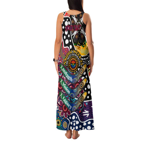 Personalised Demons AFL Celebrating 50 Years of Naidoc Family Matching Tank Maxi Dress and Hawaiian Shirt NAIDOC Week 2025 Aboriginal