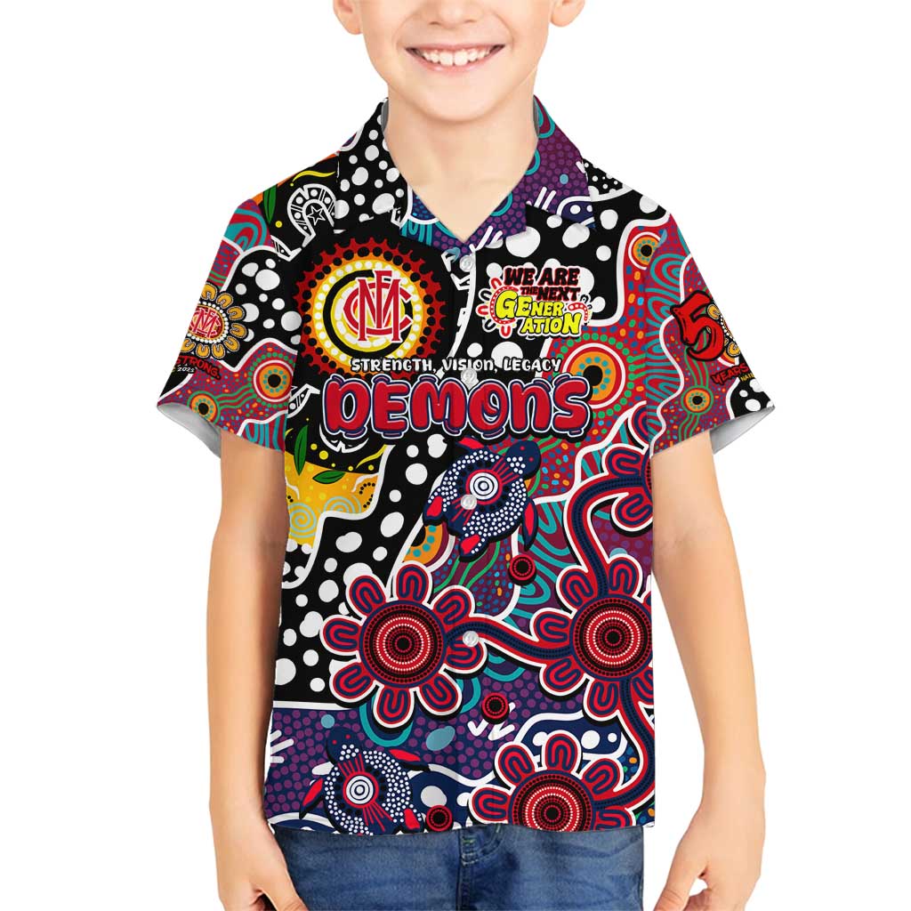 Personalised Demons AFL Celebrating 50 Years of Naidoc Family Matching Tank Maxi Dress and Hawaiian Shirt NAIDOC Week 2025 Aboriginal