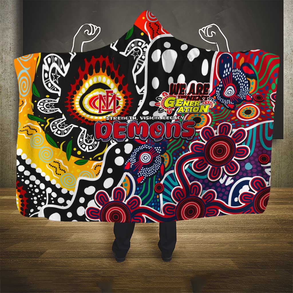 Demons AFL Celebrating 50 Years of Naidoc Hooded Blanket NAIDOC Week 2025 Aboriginal