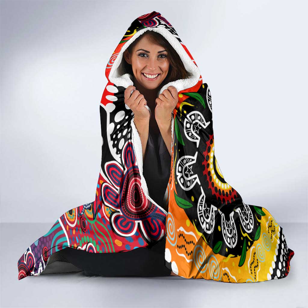 Demons AFL Celebrating 50 Years of Naidoc Hooded Blanket NAIDOC Week 2025 Aboriginal