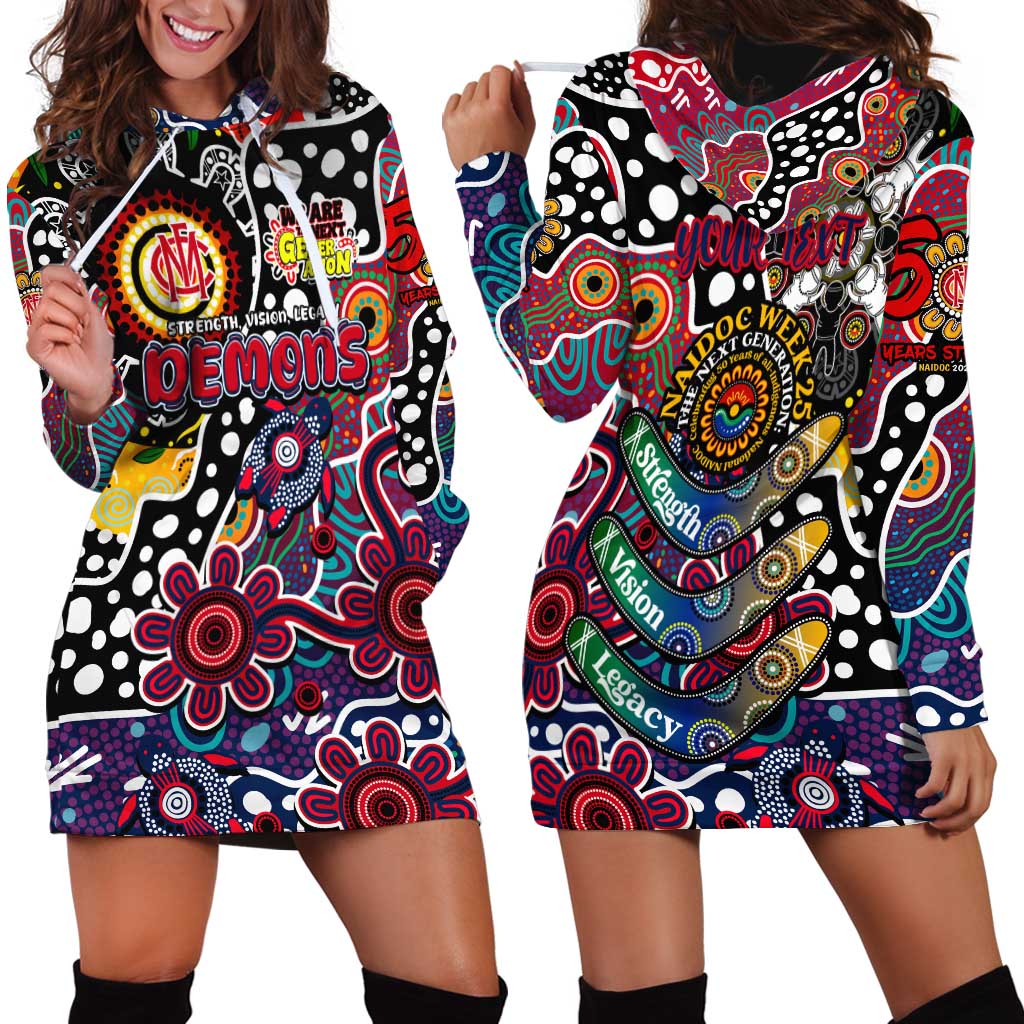 Personalised Demons AFL Celebrating 50 Years of Naidoc Hoodie Dress NAIDOC Week 2025 Aboriginal