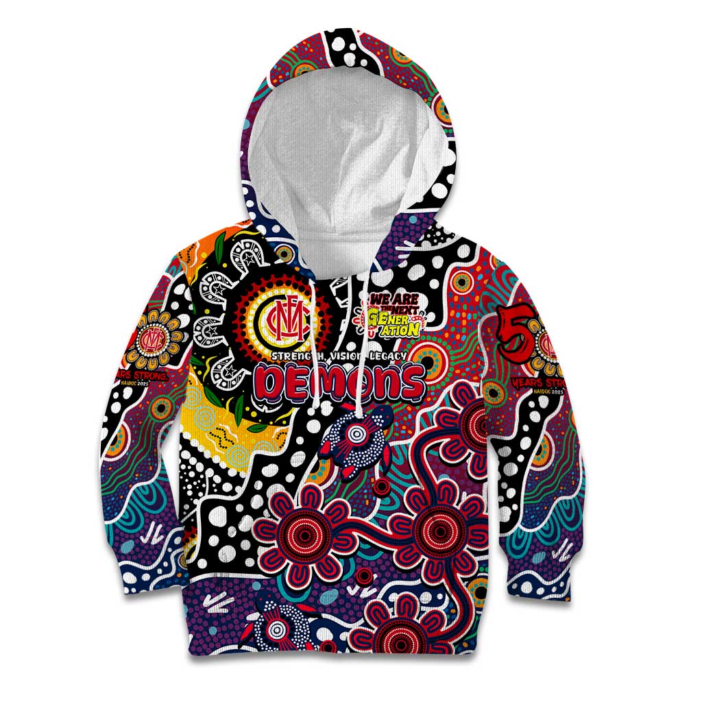 Personalised Demons AFL Celebrating 50 Years of Naidoc Kid Hoodie NAIDOC Week 2025 Aboriginal