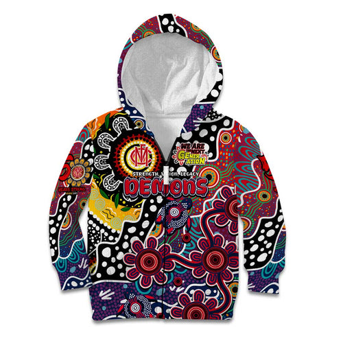 Personalised Demons AFL Celebrating 50 Years of Naidoc Kid Hoodie NAIDOC Week 2025 Aboriginal