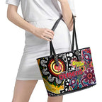 Demons AFL Celebrating 50 Years of Naidoc Leather Tote Bag NAIDOC Week 2025 Aboriginal