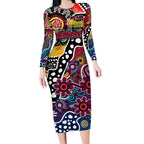Personalised Demons AFL Celebrating 50 Years of Naidoc Long Sleeve Bodycon Dress NAIDOC Week 2025 Aboriginal