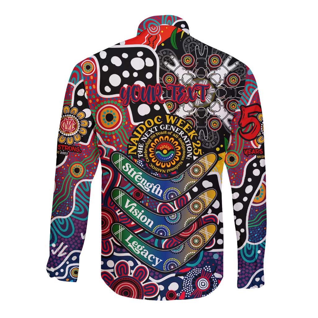 Personalised Demons AFL Celebrating 50 Years of Naidoc Long Sleeve Button Shirt NAIDOC Week 2025 Aboriginal