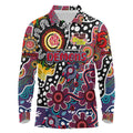 Personalised Demons AFL Celebrating 50 Years of Naidoc Long Sleeve Polo Shirt NAIDOC Week 2025 Aboriginal
