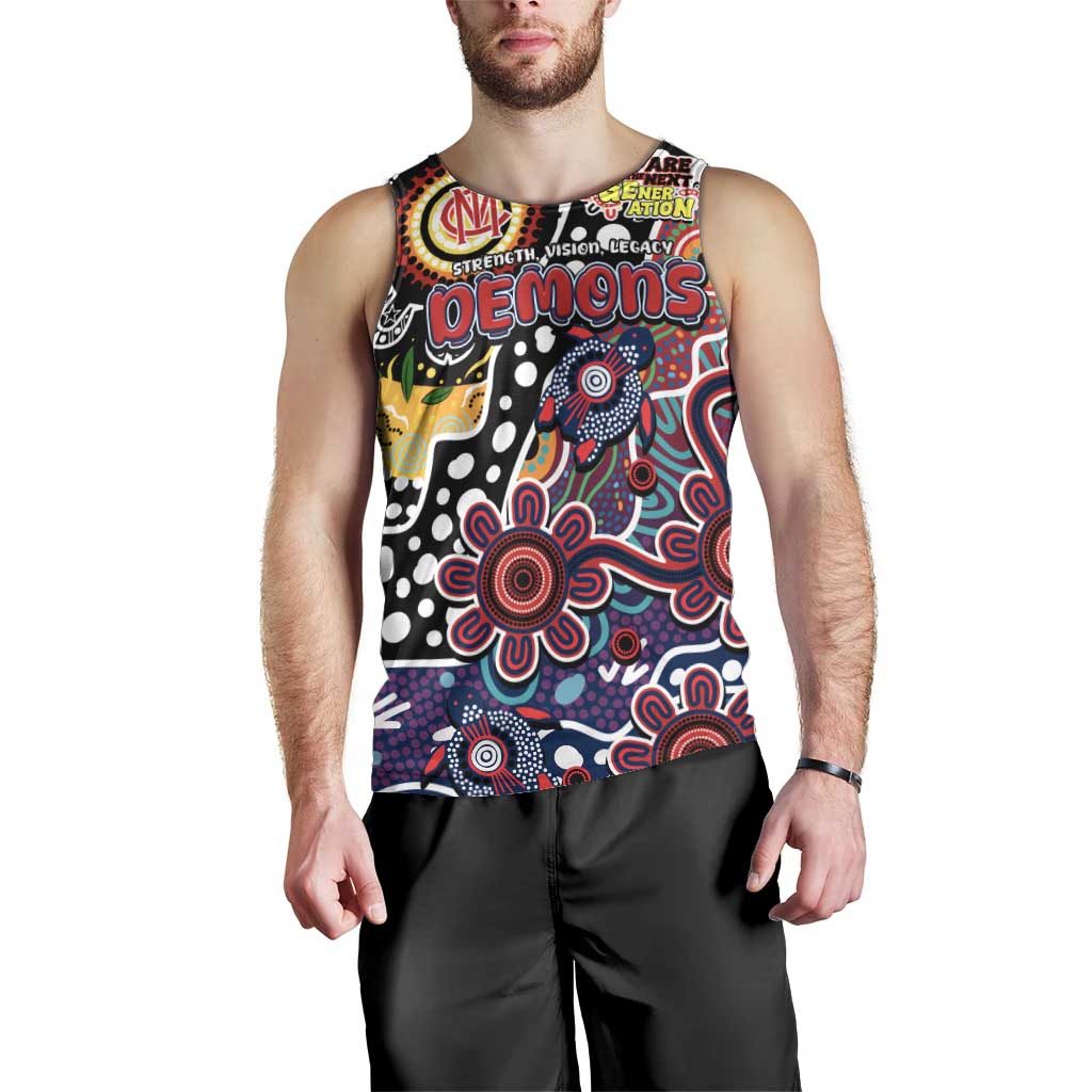 Personalised Demons AFL Celebrating 50 Years of Naidoc Men Tank Top NAIDOC Week 2025 Aboriginal