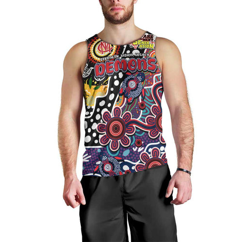 Personalised Demons AFL Celebrating 50 Years of Naidoc Men Tank Top NAIDOC Week 2025 Aboriginal
