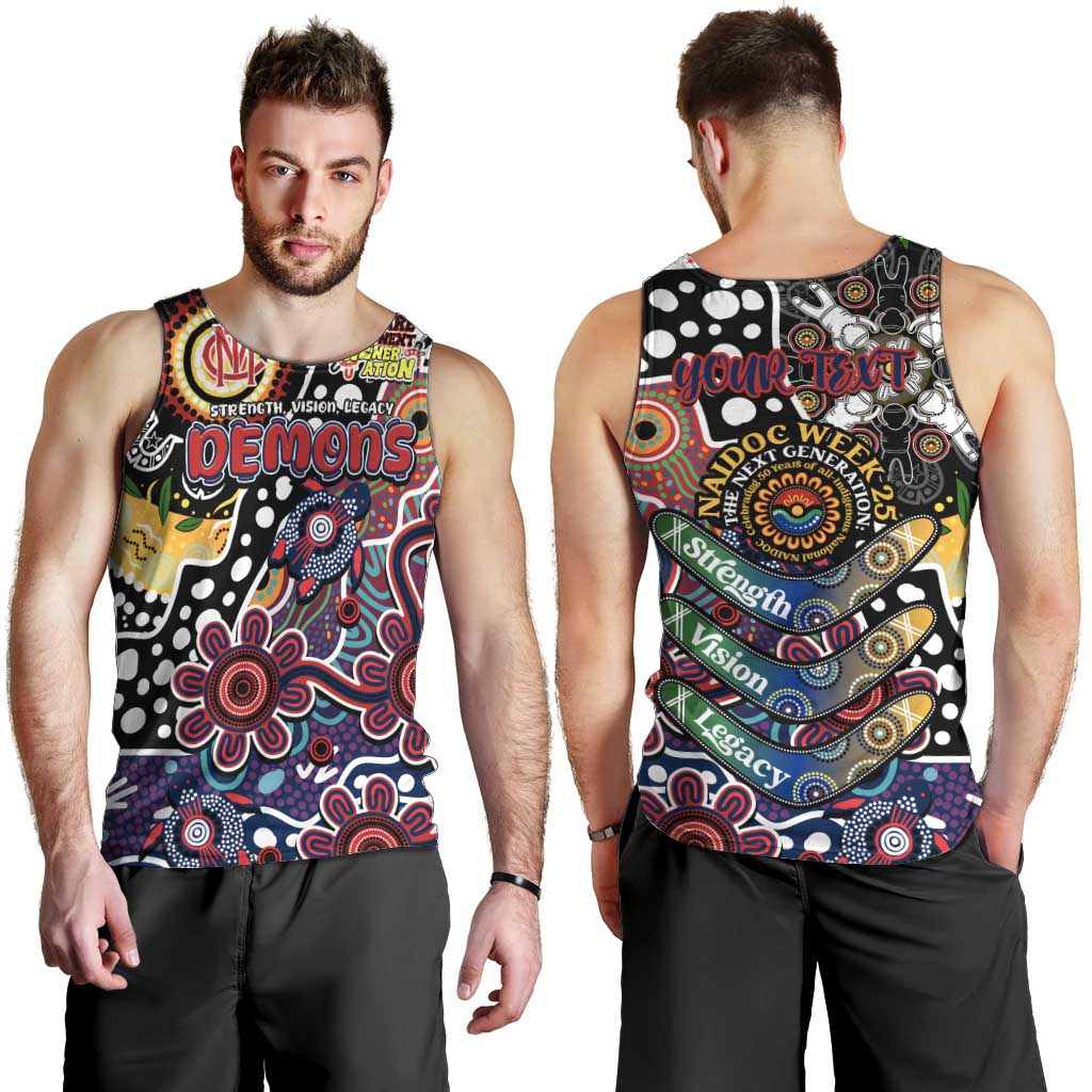 Personalised Demons AFL Celebrating 50 Years of Naidoc Men Tank Top NAIDOC Week 2025 Aboriginal