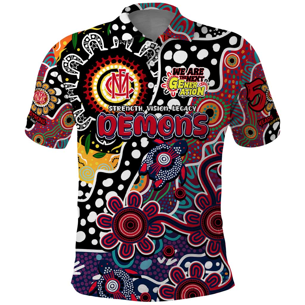 Personalised Demons AFL Celebrating 50 Years of Naidoc Polo Shirt NAIDOC Week 2025 Aboriginal