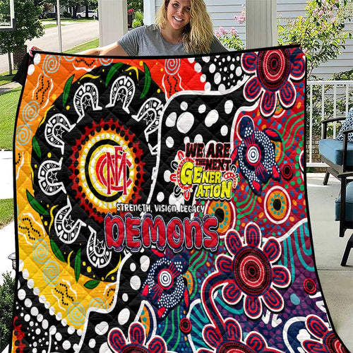 Demons AFL Celebrating 50 Years of Naidoc Quilt NAIDOC Week 2025 Aboriginal