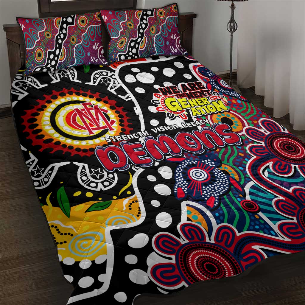 Demons AFL Celebrating 50 Years of Naidoc Quilt Bed Set NAIDOC Week 2025 Aboriginal