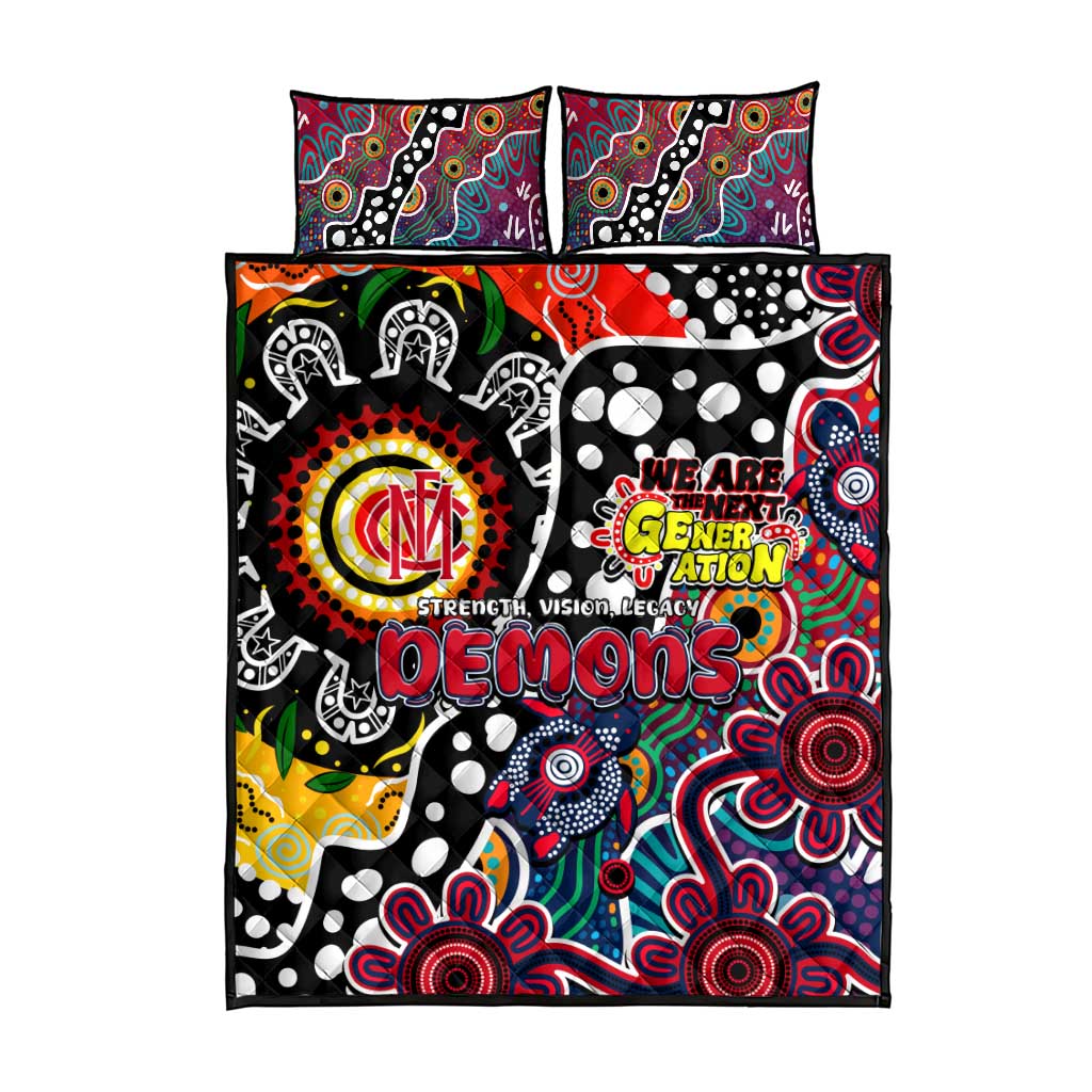 Demons AFL Celebrating 50 Years of Naidoc Quilt Bed Set NAIDOC Week 2025 Aboriginal