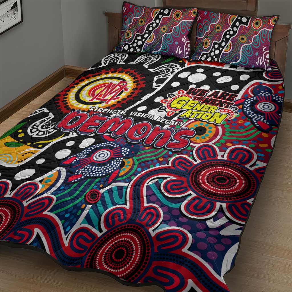Demons AFL Celebrating 50 Years of Naidoc Quilt Bed Set NAIDOC Week 2025 Aboriginal