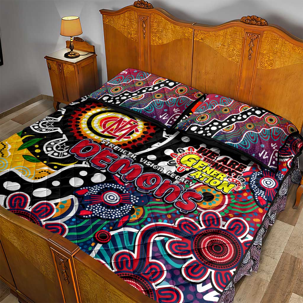 Demons AFL Celebrating 50 Years of Naidoc Quilt Bed Set NAIDOC Week 2025 Aboriginal