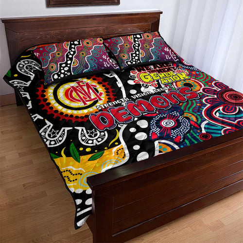 Demons AFL Celebrating 50 Years of Naidoc Quilt Bed Set NAIDOC Week 2025 Aboriginal