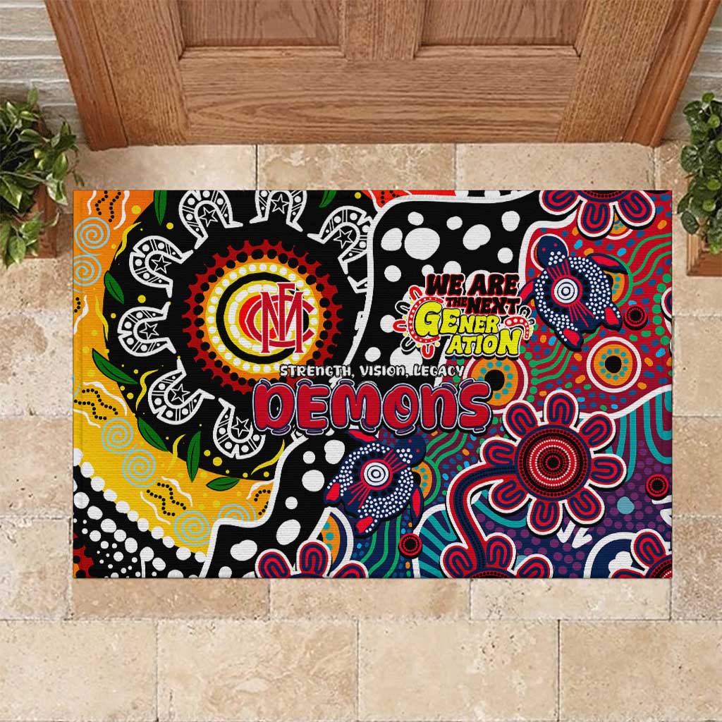 Demons AFL Celebrating 50 Years of Naidoc Rubber Doormat NAIDOC Week 2025 Aboriginal