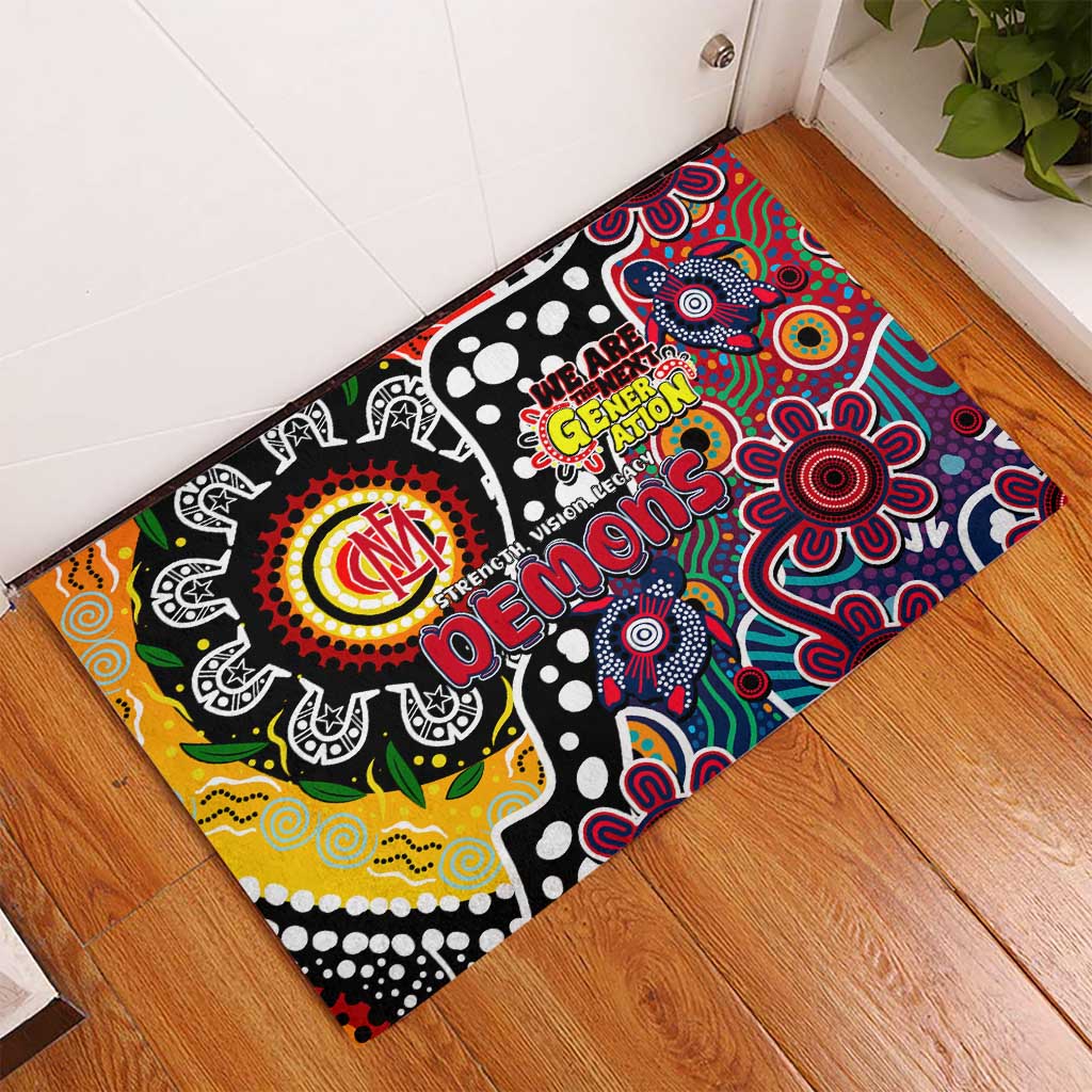 Demons AFL Celebrating 50 Years of Naidoc Rubber Doormat NAIDOC Week 2025 Aboriginal