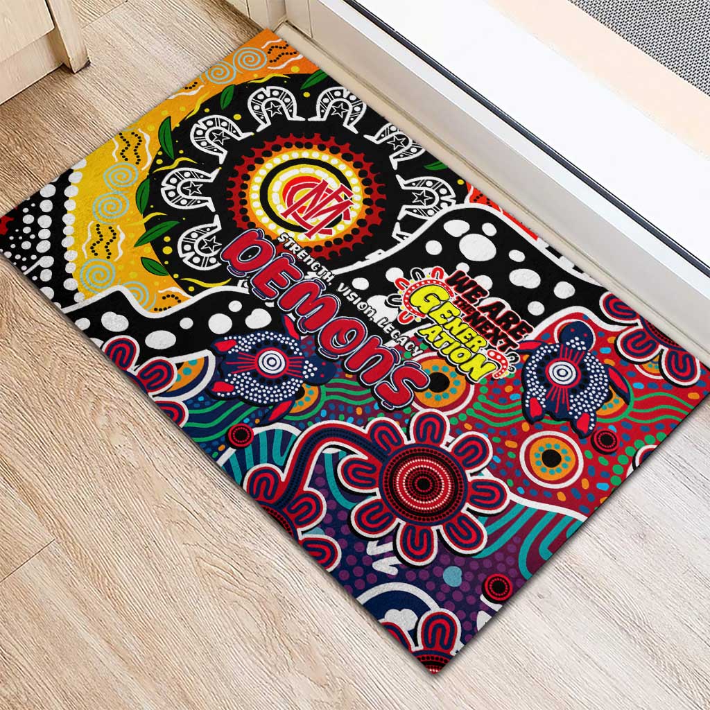 Demons AFL Celebrating 50 Years of Naidoc Rubber Doormat NAIDOC Week 2025 Aboriginal