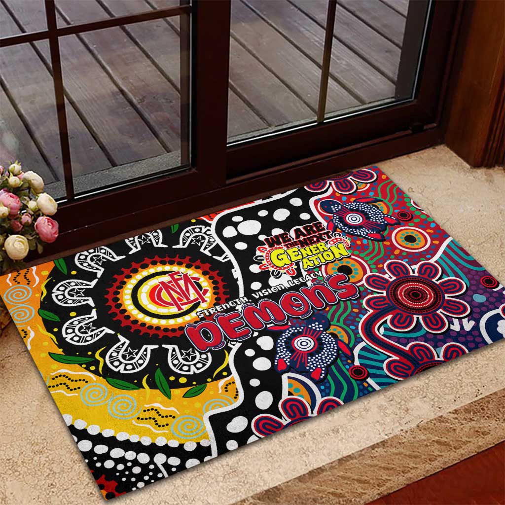 Demons AFL Celebrating 50 Years of Naidoc Rubber Doormat NAIDOC Week 2025 Aboriginal