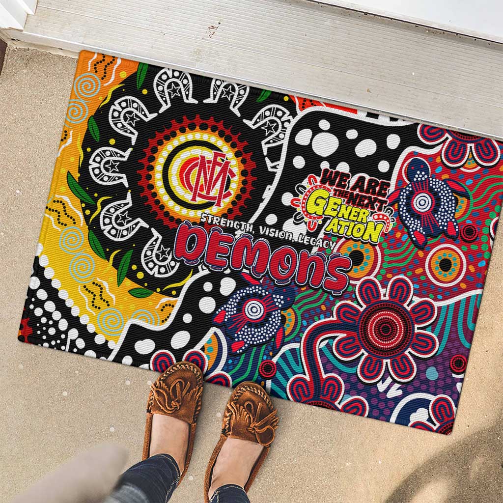 Demons AFL Celebrating 50 Years of Naidoc Rubber Doormat NAIDOC Week 2025 Aboriginal