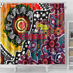 Demons AFL Celebrating 50 Years of Naidoc Shower Curtain NAIDOC Week 2025 Aboriginal