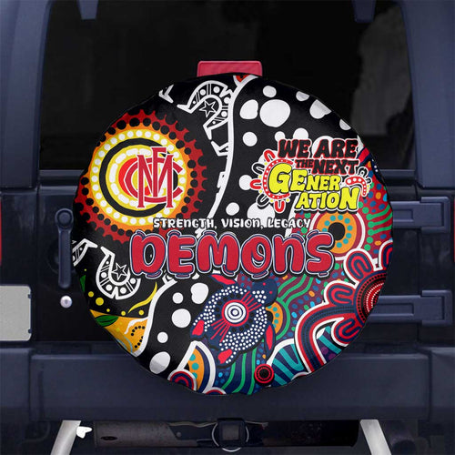 Demons AFL Celebrating 50 Years of Naidoc Spare Tire Cover NAIDOC Week 2025 Aboriginal