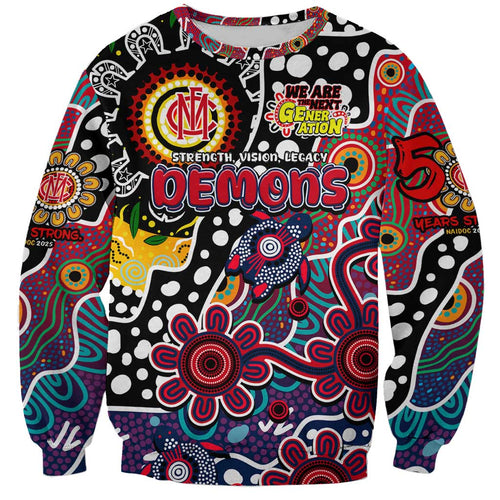 Personalised Demons AFL Celebrating 50 Years of Naidoc Sweatshirt NAIDOC Week 2025 Aboriginal
