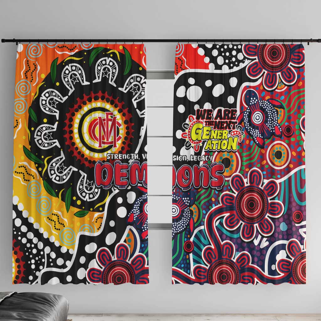 Demons AFL Celebrating 50 Years of Naidoc Window Curtain NAIDOC Week 2025 Aboriginal