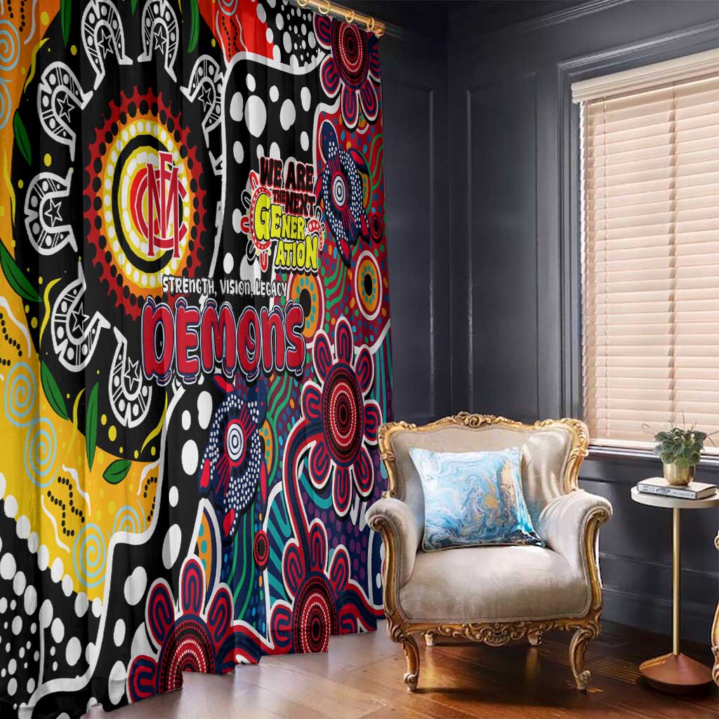Demons AFL Celebrating 50 Years of Naidoc Window Curtain NAIDOC Week 2025 Aboriginal