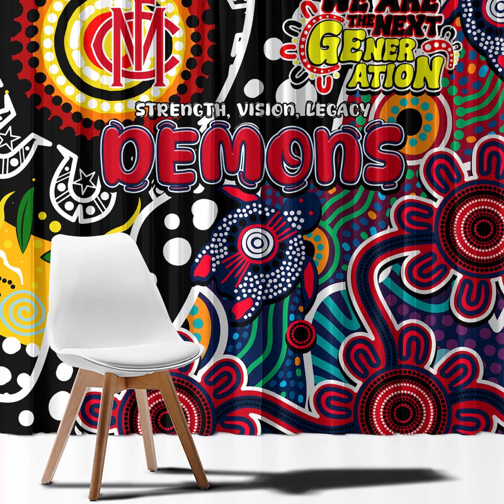 Demons AFL Celebrating 50 Years of Naidoc Window Curtain NAIDOC Week 2025 Aboriginal