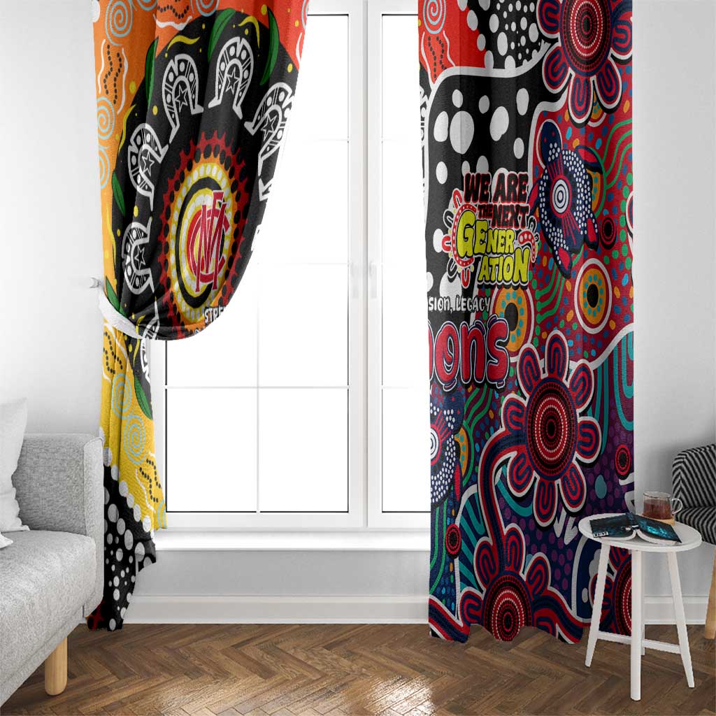 Demons AFL Celebrating 50 Years of Naidoc Window Curtain NAIDOC Week 2025 Aboriginal