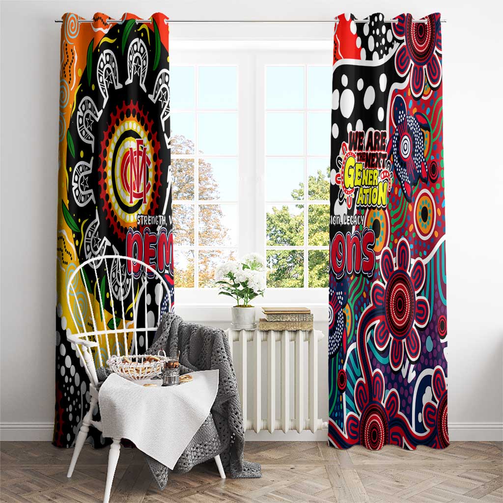 Demons AFL Celebrating 50 Years of Naidoc Window Curtain NAIDOC Week 2025 Aboriginal