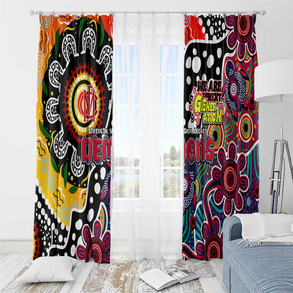 Demons AFL Celebrating 50 Years of Naidoc Window Curtain NAIDOC Week 2025 Aboriginal