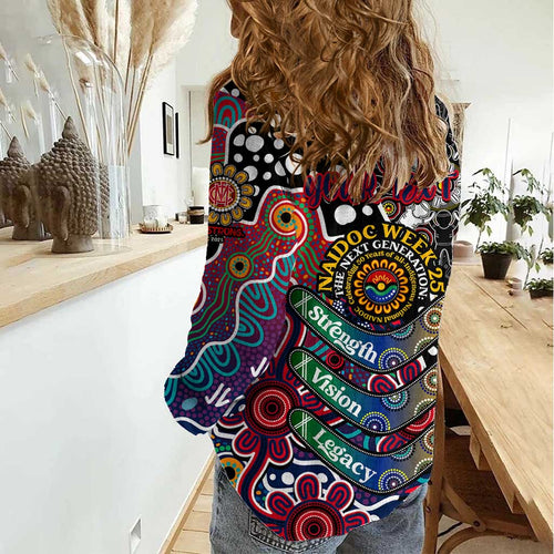 Personalised Demons AFL Celebrating 50 Years of Naidoc Women Casual Shirt NAIDOC Week 2025 Aboriginal